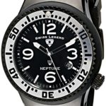 Swiss Legend Men’s 21848P-BB-01-SA Neptune Black Dial Black Silicone Watch