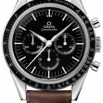 Omega Speedmaster Moonwatch Black Dial Brown Leather Mens Watch 31132403001001