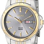 Seiko Men’s SNE098 Solar Analog Japanese Quartz Silver Watch