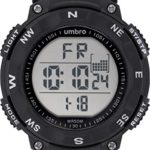 UMBRO UMB-01-1 Unisex ABS Black Band, ABS Bezel 50mm Case Digital MIYOTA 2025 Electronic Precision Movement Water Resistant 5 ATM Sport Watch