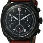 Bulova Men’s ‘Classic’ Quartz Stainless Steel and Leather Watch, Color:Brown (Model: 98B245)