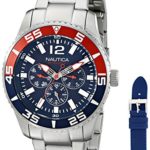 Nautica Men’s NAD16503G NST 07 Multi Analog-Display Japanese Quartz Silver-Tone Watch