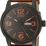 Citizen Eco-Drive Men’s BM8475-26E Stainless Steel Watch with Leather Strap