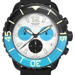 Skywatch Men’s Swiss Quartz Stainless Steel and Silicone Casual Watch, Color:Black (Model: CCI026)