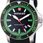 Wenger Men’s 01.0641.108 Sea Force 3H Analog Display Swiss Quartz Black Watch