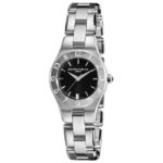 Baume & Mercier Women’s 10010 Linea Black Dial Stainless Steel Watch