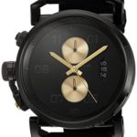 Vestal ‘USS Observer Chrono’ Quartz Stainless Steel and Silicone Casual Watch, Color:Black (Model: OBCS012)