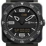 Bell and Ross Type Aviation Black Dial Chrono- Alarm 42MM Mens Watch BR-03-TYPE-AVIATION
