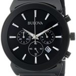 Bulova Men’s 98B215 Analog Display Japanese Quartz Black Watch