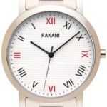 Rakani Running Behind 40mm Checkered Watch with Stainless Steel Band