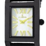 Le Chateau #7020L_GUN Women’s Pazione Collection Ultra Slim Leather Band Dress Watch