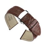 22mm Brown Luxury Genuine Crocodile Skin Leather Replacement Watch Straps/Bands for High-end Watches