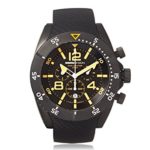 Momo Design Dive Master Chronograph Black and Orange Dial Stainless Steel Mens Watch MD278BK31