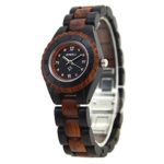 Bewell Wood Watch W128AL Women Wristwatch Samll Round Dial Lightweight Watch for Ladies