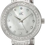 Adee Kaye Women’s Quartz Brass Dress Watch, Color:Silver-Toned (Model: AK9125-L)