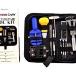Mandala Crafts® 14 Piece Watch Repair Tool Kit Case with a Hammer
