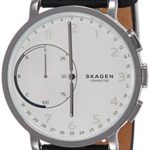 Skagen Men’s 42mm Hagen Connected Black Leather Hybrid Smartwatch