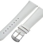 MICHELE MS20AB050100 20mm Patent-Leather White Watch Strap