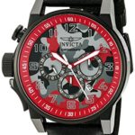 Invicta Men’s ‘I-Force’ Quartz Stainless Steel and Black Leather Casual Watch (Model: 20543)