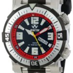 REACTOR Men’s 55801 “Poseidon” Stainless Steel Watch with Black Rubber Strap