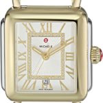 Michele Womens 33mm x 35mm, Deco Madison Two-Tone Diamond Dial Silver