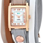 La Mer Collections Women’s LMLWMIX1008 Rose Gold-Tone Stainless Steel Watch with Wraparound Leather Band