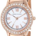 Anne Klein Women’s AK/1492MPRG Swarovski Crystal Accented Rose Gold-Tone Bracelet Watch