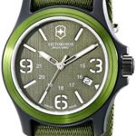 Victorinox Unisex 241514 Original Resin Watch With Green Nylon Band