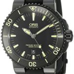 Oris Men’s ‘Aquis’ Swiss Automatic Stainless Steel and Rubber Diving Watch, Color:Black (Model: 73376534722RS)