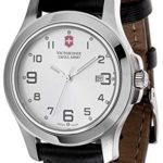 Victorinox Swiss Army 241388, Womens Watch Garrison, Silver Dial,Black Leather Strap,Mothers Day Gift