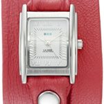La Mer Collections Women’s ‘La Mer Collections Women’s Coral Silver Triple Wrap Watch’ Quartz Silver-Toned Leather Casual Watch (Model: LMSTWGMA14015)
