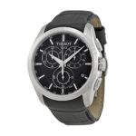 Tissot Men’s Couturier T035.617.16.051.00 Black Leather Swiss Quartz Watch with Black Dial