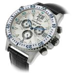 Xezo Men’s Air Commando Swiss-Quartz Luxury Sports Chronograph Watch D45-SL, 2nd Time Zone, 200 Meters WR