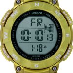 UMBRO UMB-01-5 Unisex ABS Gold Band, ABS Bezel 50mm Case Digital MIYOTA 2025 Electronic Precision Movement Water Resistant 5 ATM Sport Watch