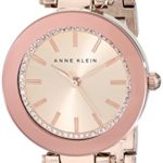 Anne Klein Women’s AK/1906RGRG Swarovski Crystal Accented Rose Gold-Tone Mesh Bracelet Watch