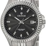 CROTON Women’s ‘Heritage’ Quartz Stainless Steel Casual Watch, Color:Silver-Toned (Model: CN207528SSBK)
