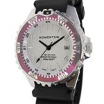 Momentum Women’s Quartz Stainless Steel and Rubber Diving Watch, Color:Black (Model: 1M-DN11LR1B)