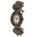 Pedre Women’s 4971GX Antique Gold-Tone Crystal Charm Watch