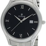 Titan Men’s 1494SM03 Contemporary Silver Metal Strap Watch
