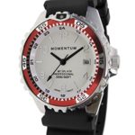 Momentum Women’s Quartz Stainless Steel and Rubber Diving Watch, Color:Black (Model: 1M-DN11LD1B)