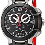 Tissot Men’s T0484172705701 T-Race Two-Tone Stainless Steel Watch with Red Rubber Band