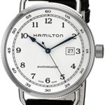 Hamilton Men’s H77715553 Khaki Navy Stainless Steel Watch with Brown Band