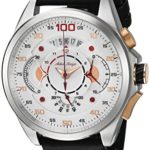 Adee Kaye Men’s ‘WHIRLLING COLLECTION’ Quartz Stainless Steel and Leather Sport Watch, Color:Red (Model: AKD8900-M/LBK-RD)