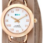 La Mer Collections Women’s LMSATURN002 Nude Rose Gold Saturn Wrap Watch