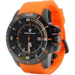 Smith and Wesson Trooper Watch, 5 ATM, Japanese Movement, Stainless Steel Caseback, Rubber Strap, 47MM, Orange (SWW-397-OR)