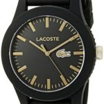 Lacoste Men’s 2010818 Lacoste.12.12 Analog Display Japanese Quartz Black Watch