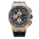 Audemars Piguet ROSE GOLD and CERAMIC 44 Offshore Chronograph watch 26401RO.OO.A002.CA.01