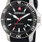 Wenger Men’s 0641.103 Sea Force 3 H Analog Display Swiss Quartz Black Watch