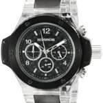 K&BROS Men’s 9527-2 Ice-Time HUB Chronograph Black Ion-Plated Polycarbonate Watch
