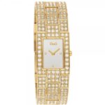 Dolce & Gabbana Women’s DW0007 Gold Stainless-Steel Quartz Watch with White Dial